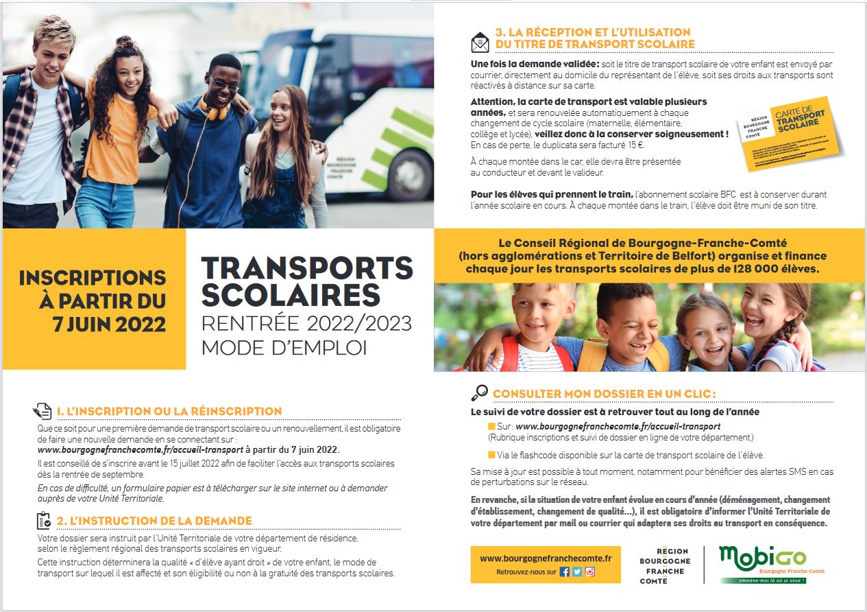 Transports scolaires 2022/2023